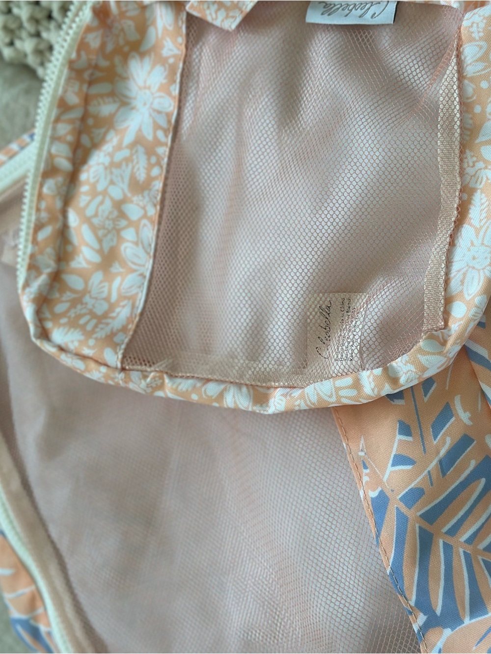 Peach Floral Travel Packing Cube Set - Unbranded